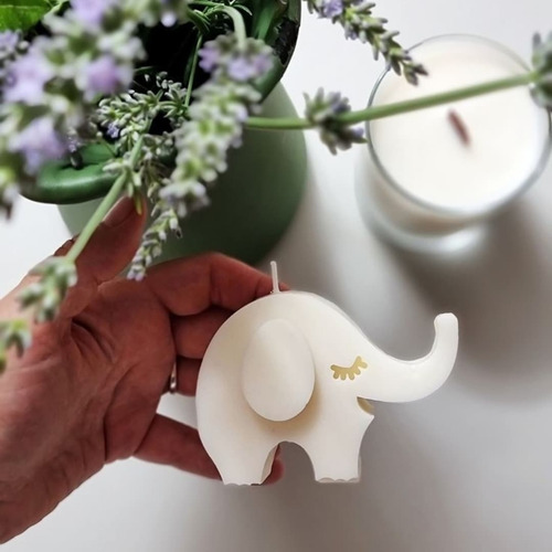 Molde Silicona Elefante Infantil Animal Velas Jabones Yeso