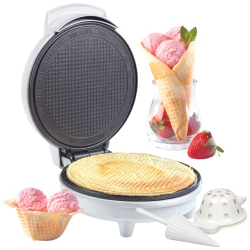 Waffle Cone And Bowl Maker For Homemade Ice Cream Cones - In