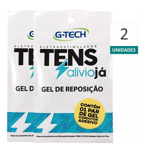 Gel De Reposição Tens P/ Eletroestimulador G-tech 2 Unidades
