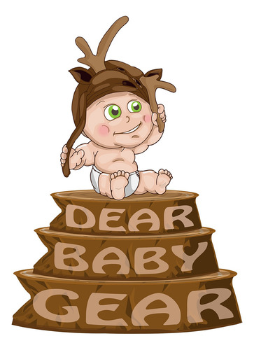 Dear Baby Gear Deluxe Baby Blankets, Custom Minky Print, Gre