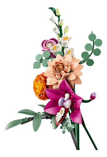 Kit Lego Botanical Ramo De Flores Fantasía En Rosa 10342 749 Flores