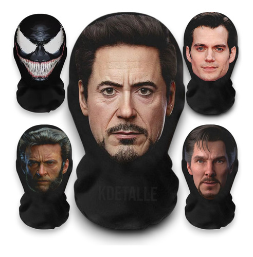 Máscara Completa 3d Realista Superhéroes Disfraz Halloween Iron Man - Tony Stark