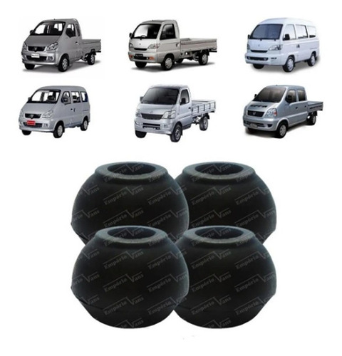 Kit 4 Bucha Braço Tensor Tirante Dianteiro Effa Towner