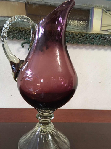 Imagen 5 de 5 de Murano Jarrón Fino Impecable De Colección Vinera Murano