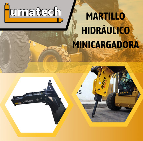 Martillo Hidráulico Minicargadora Bobcat, Case Cat Liugong
