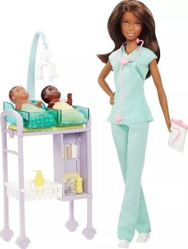 Barbie Doctora Cuidados Del Bebe Pediatra Ref  Dvg12