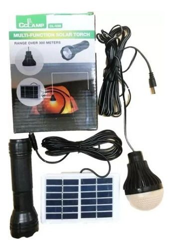 Linterna Recargable Pantalla Solar + Foco Emergencia  Taller