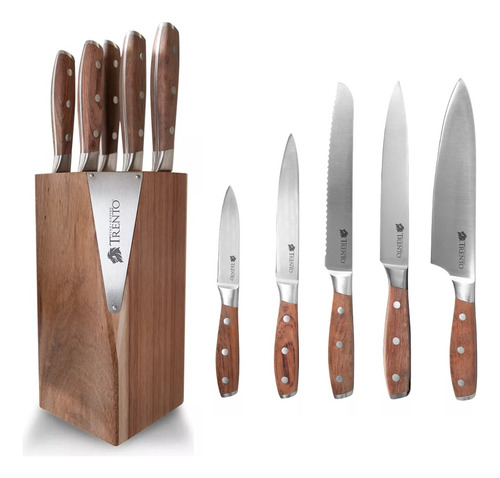 Cepo Trento Cuchillos Origin Acacia 5 Piezas Chef Cocina