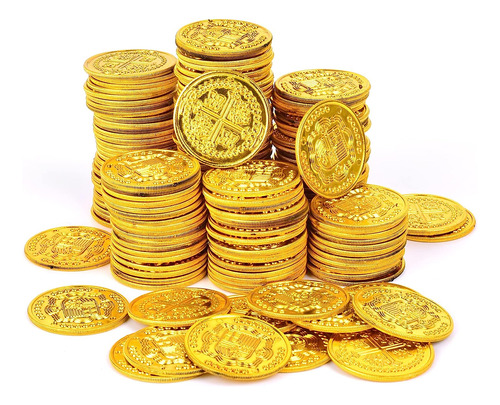 Darovly 150 Monedas De Oro Pirata De Plástico Pirata De Caza
