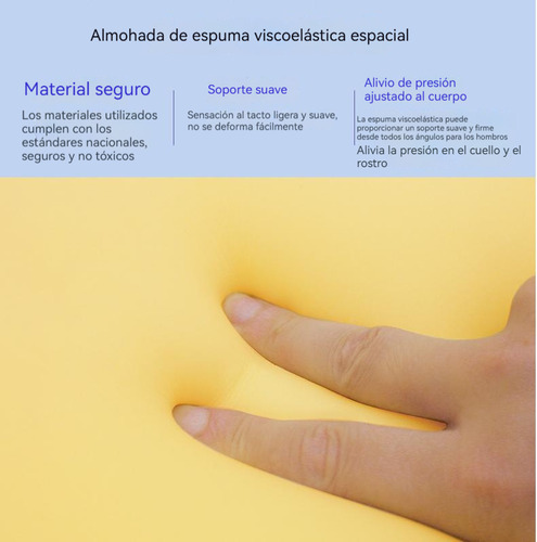 Almohada U De Viaje Memory Foam, Suave Y Cómoda Para Dormir