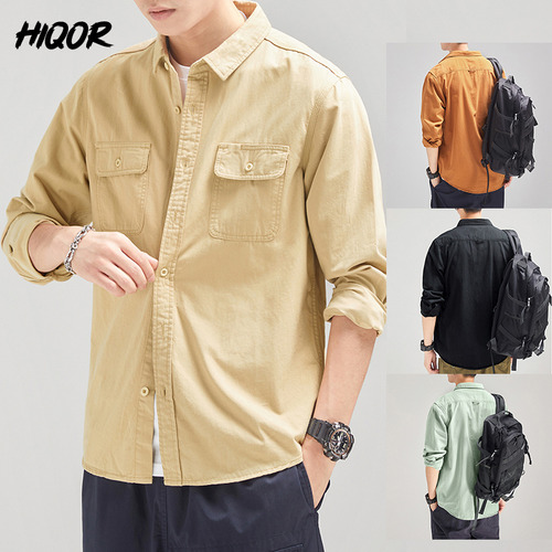 Camisa Casual De Algodón Para Hombre, Sobrecamisa, Camisas C