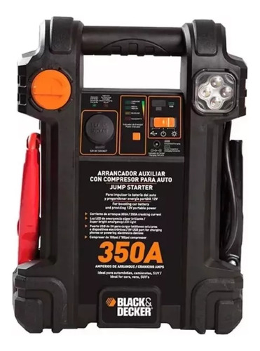 Auxiliar De Partida E Compressor Js350 350a 12v Black Decker