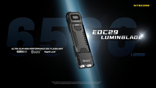 Linterna Nitecore Edc29 Recargable De 6500 Lúmenes Con Cable