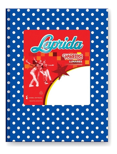 Cuaderno Escolar Laprida Lunares 98h Rayado Azul