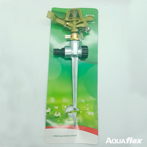 Imagen 2 de 10 de Aspersor Riego Impulso Metal Bronce 1/2 H2622 Aquaflex