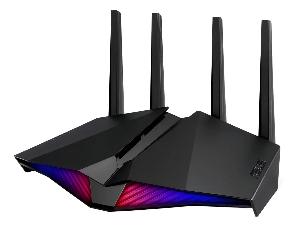 Roteador Gamer Asus RT-AX82U 5400Mbps WiFi6 Aura RGB AiMesh Preto
