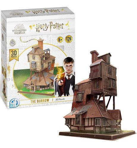 Imagen 2 de 8 de Harry Potter La Madriguera De Los Weasley Rompecabezas 3d M