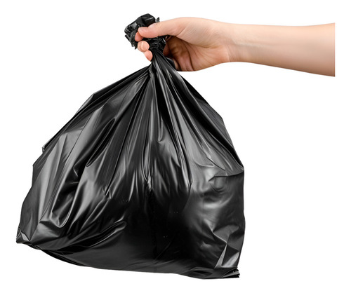 Saco De Lixo 80l Com 100 Unidades Cor Preto