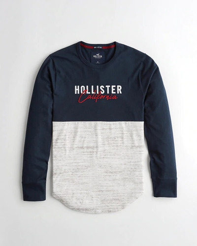 Camiseta Hombre Hollister 100% Original Con Estampa Del Logo