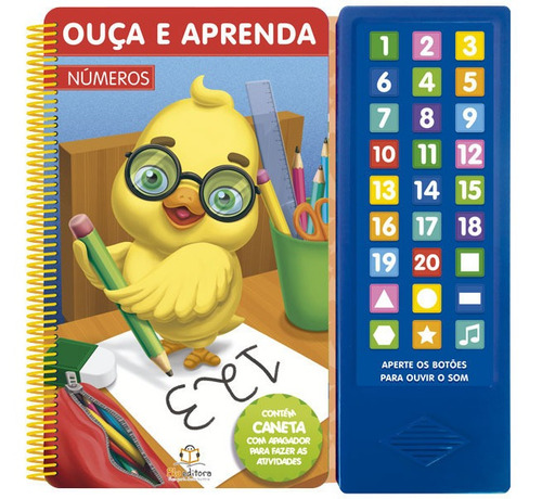 2 Livros Sonoros Ouça E Aprenda: 1 Abc E 1 Números