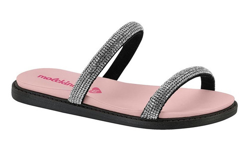 Chinelo Infantil Juvenil Molekinha Papete Slide Strass 