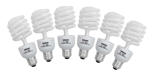 Focos Espiral Dulux Osram 82981 27w Luz De Día 6pzs