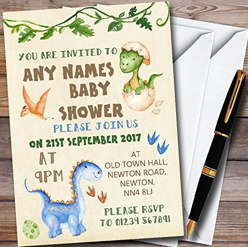 Recién Nacido - Watercolour Cute Dinosaur Boy Personalized B