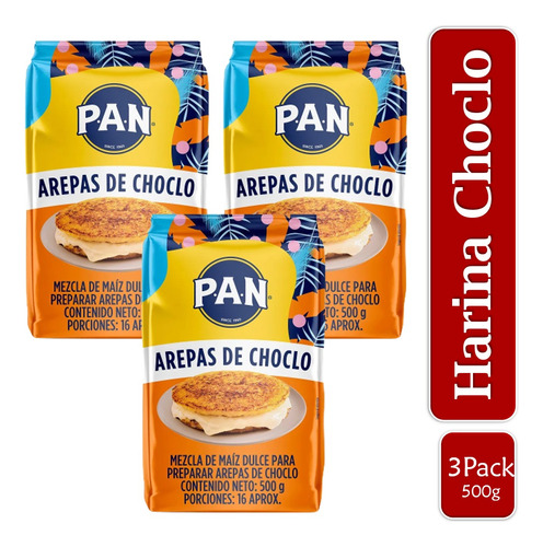 Mezcla De Maíz Harina Pan De Choclo 500g X3 Uds