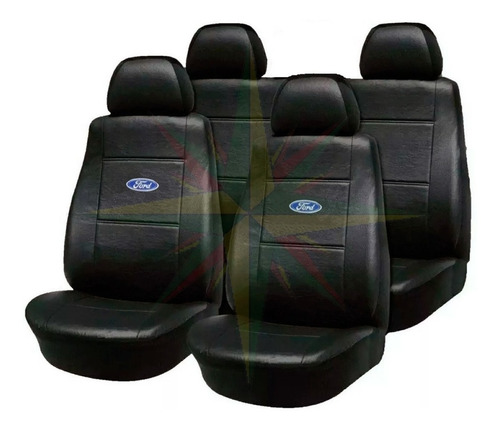 Funda Cubre Asiento Cuero Ford Fiesta Kinetic 4 Cabezales ( Juego Completo )