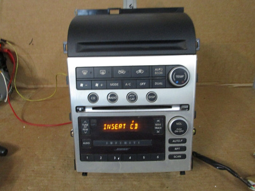 05-07 Infiniti G35 Radio Stereo Climate Control Panel Fa Tty
