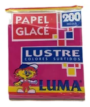 Comprar Taco Papel Glacé 200 Hojas Lustre 10x10 Cm Colores Surtidos