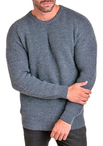 Imagen 1 de 4 de Sweater De Hombre Grueso Pullover Cuello Redondo