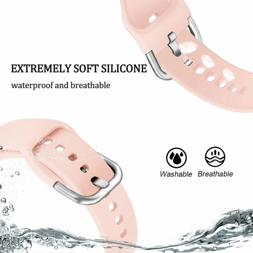 Correa Silicona Flat Para Smartwatch Foxbox P45 Bw0472 Rosa Claro 2.2 Cm