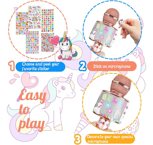 Vastigo Micrófono De Bricolaje Para Niños, Máquina De Karaok