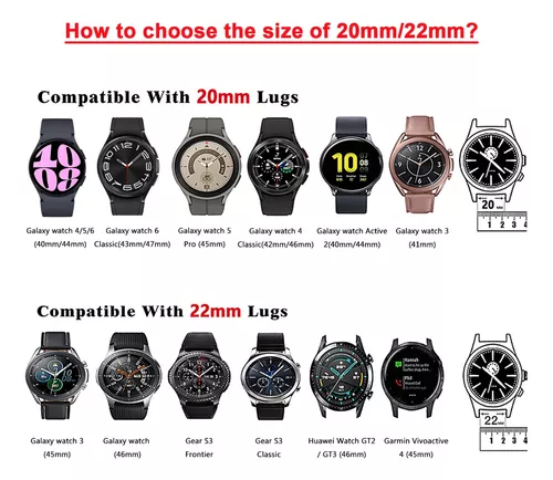 Comprar Correa de silicona de 20mm y 22mm para Amazfit GTR 4 3pro Huawei  watch 4/GT2/3 Pro, pulsera deportiva para Samsung Galaxy watch 6/5/4/3