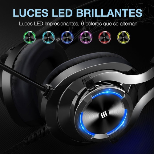 Auriculares Gamer Eksa E3000 Rgb Multiplataforma Pc Ps4 Xbox