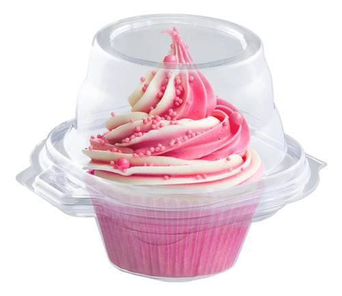 Recipientes Individuales Para Cupcakes Paquete 50 Cajas Plas