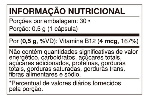 Vitamina B12 Encapsulada Tomorrowlife Premium - 30 Capsulas