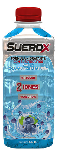 Suerox Bebida Hidratante Mora Azul Hierbabuena 630 Ml