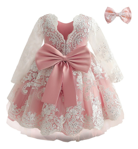 Vestido Nnjxd De Encaje Con Flores Para Niñas