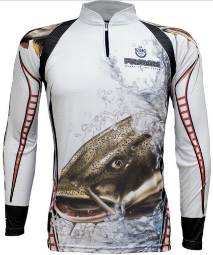 Camiseta De Pesca King Proteção Solar Uv Kff303 - Pirarara