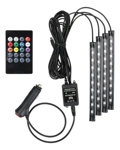 Sensor De Som Automotivo Rgb Com 48 Leds Rítmicos Musical