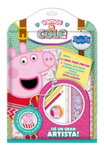 Vamos Al Cole Set Didactico Libro Pintar Peppa Pig Vertice