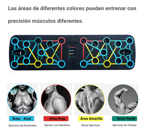 Tabla Push-up Plegable Tablero Para Lagartijas 12 En 1