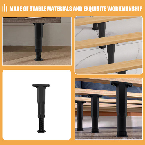 Soporte De Cama Ajustable Con Marco De Cama, Patas Para Mueb