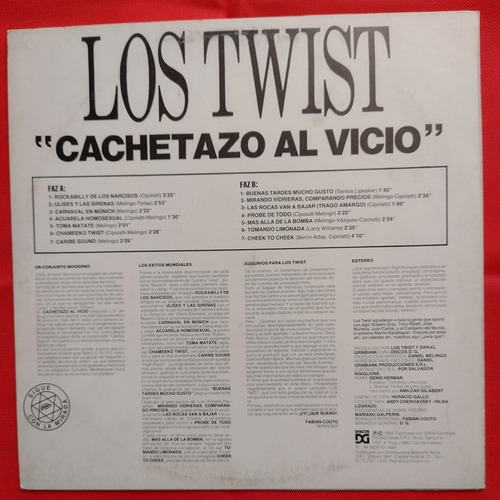 Los Twist - Cachetazo Al Vicio - Vinilo (Usado)
