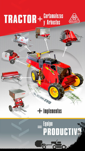 Minitractor Corta Cesped Y Malezas Roland H001 Evo B&s Manua