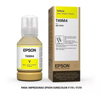 Tinta De Sublimación Epson T49m4 Color Yellow Para F170/f570