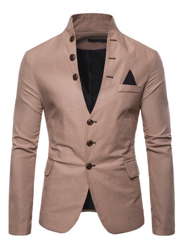 Blazer Saco Delgado Para Hombre Slim Fit Cuello Alto Nuevo