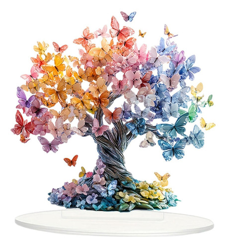 Adorno De Mesa De Árbol De La De Mariposa, Decoración 2d,